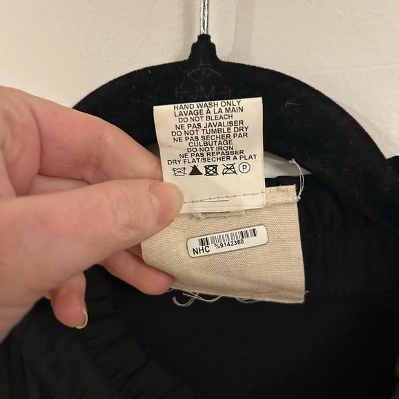 Muche & Muchette Vera Shift Dress black Tiered Flowy Oversized One Size Women's - Picture 8 of 9